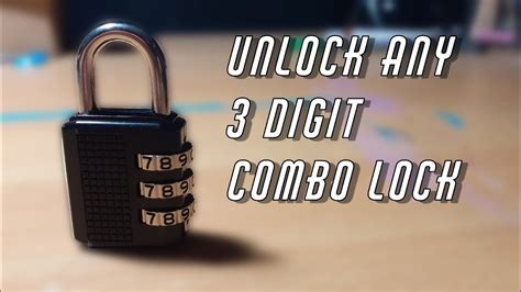 how to unlock a 3 digit combination lock|How To Unlock A 3.
